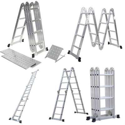 A shape multi-purpose  aluminium folding step ladder extension ladder