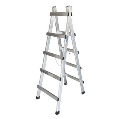 4 5 6 7steps removable premium stainless folding  platform aluminum double movable ladder